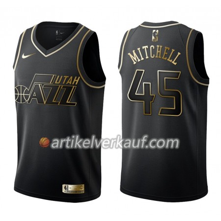 NBA Utah Jazz Trikot Donovan Mitchell 45 Nike Schwarz Golden Edition Swingman - Herren